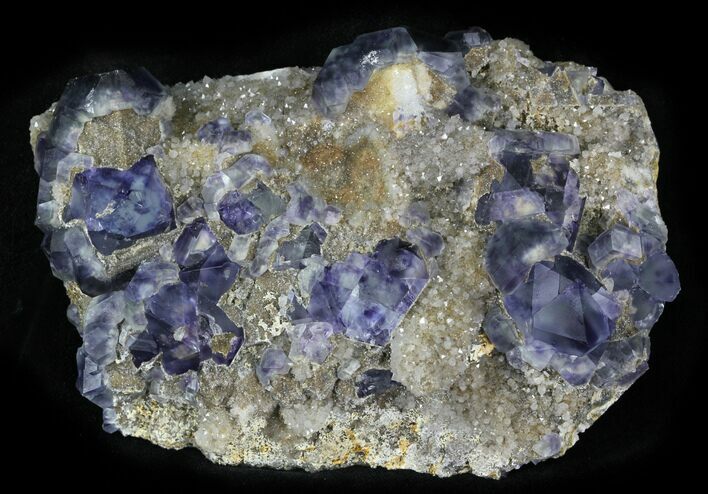 Purple Fluorite On Quartz - Fujian Province, China #31586